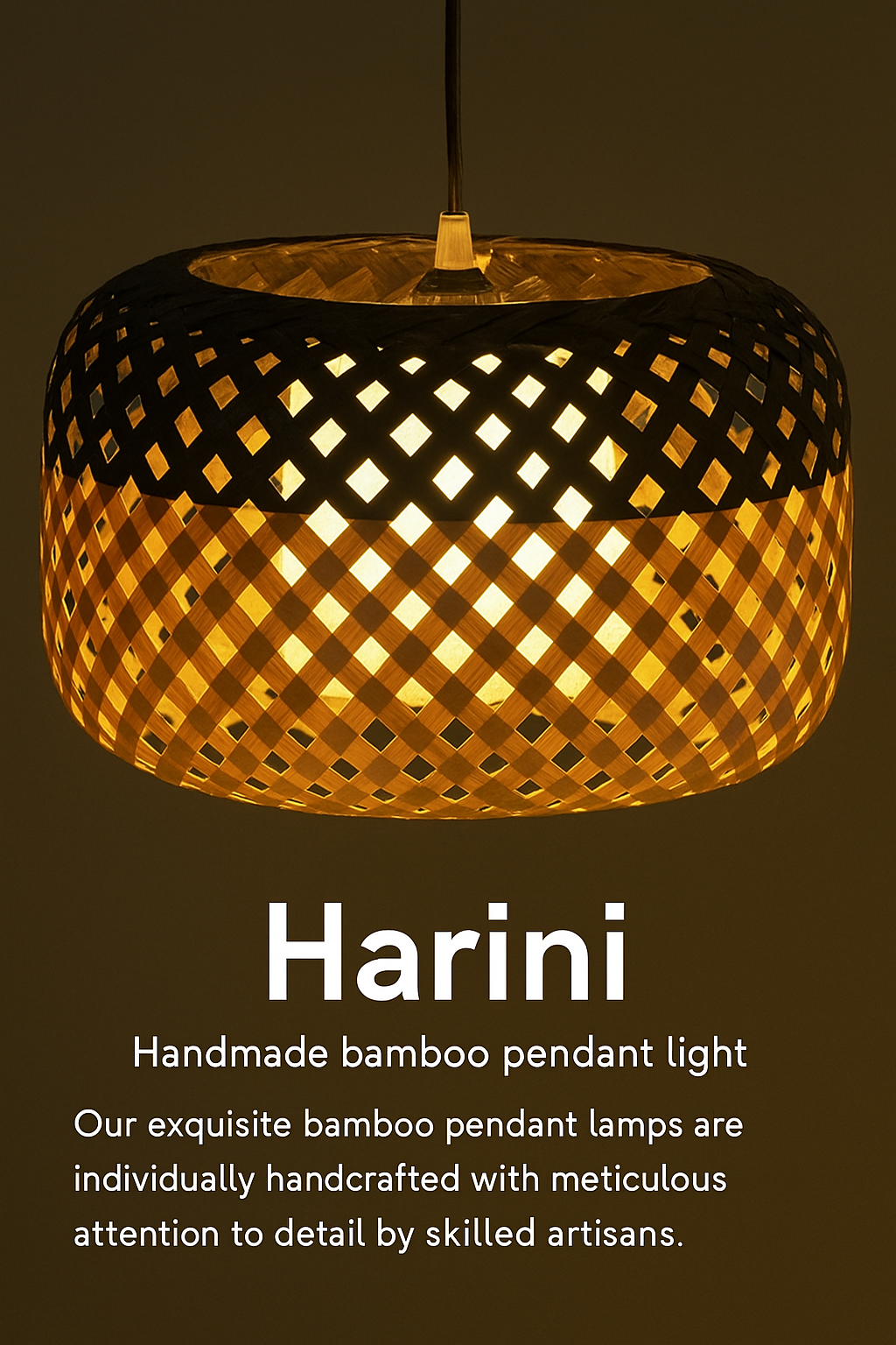 Bamboo Bliss – Handwoven Eco-Friendly Table Lamp